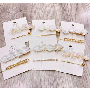 Hair Clips for Girls 6 Pcs Starfish Seashell Hair Clips Mermaid Costume Pearl Beach Ocean Hair Accessories Women and Girls (Blue)