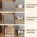 No-Drill Baby Gate Banister Adapter, 2-Pack Stairway Mounting Kit for Mesh, Metal & Retractable Gates, Fits 1 1/2"3 1/3" Round or Square Posts for Stairway, Patio, and Doorway, White