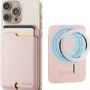 2 x magsafe wallet magnetic for iphone mag safe wallet magnetic phone 2-card holder for iphone 15/14/13/12/pro max Series (Light pinke)