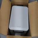 Mbillion Bathroom Trash Can with Lid Slim Stainless Steel Small Bathroom Garbage Can 10 Liter, 2.6 Gallon Soft Close, Step Pedal, Slim Wastebasket for Toilet, Office, Bedroom, White