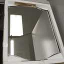 ANDY STAR Brushed Nickel Bathroom Mirror, 22"x30" Scalloped Wall Mirror in Stainless Steel Metal Frame, Unique Vanity Mirror with Modern Curved Edge Design, Ideal for Bathroom, Bedroom, Entryway