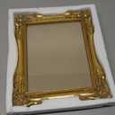 8x10 Vintage Picture Frame Gold, Ornate Baroque Gothic Victorian Frames with Mat for 5x7 or 8 x 10 Photos, Tabletop or Wall Display, Antique Home Decor Accent