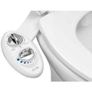 LUXE Bidet NEO 185 - Dual Nozzle, Self-Cleaning, Non-Electric Bidet Attachment for Toilet Seat, Adjustable Water Pressure, Rear & Feminine Wash (White)