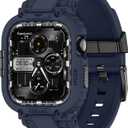 amBand for Series 11/10 Fits Apple Watch Bands Case 46mm Men, M1 Sport Durable Bumper compatible with iWatch 46 mm, Waterproof Gym Workout Accessories for Running Swimming Boating - Navy Blue