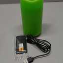 XingsLight St Patricks Day Decorations Flameless Candles with Lucky Clover Projector, Green LED Candle with Remote and Timer