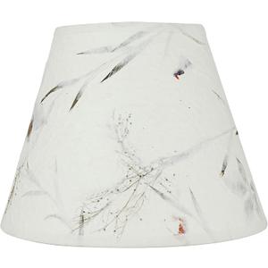 Aspen Creative 58902 Transitional Hardback Empire Shape UNO Construction Lamp Shade in Off White with Leaves and Petals in Paper, 9" Wide (5" x 9" x 7")
