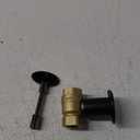 Skyflame 3/4 Inch Straight Gas Key Valve Kit for Fire Pit Fireplace with Flat Black Flange, and 3 Inches Universal Key