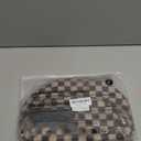 Spacious Checkered Nylon Crossbody Bag Bum Bag Checkered Handbags Wallets for Women (Khaki Black Checkered)