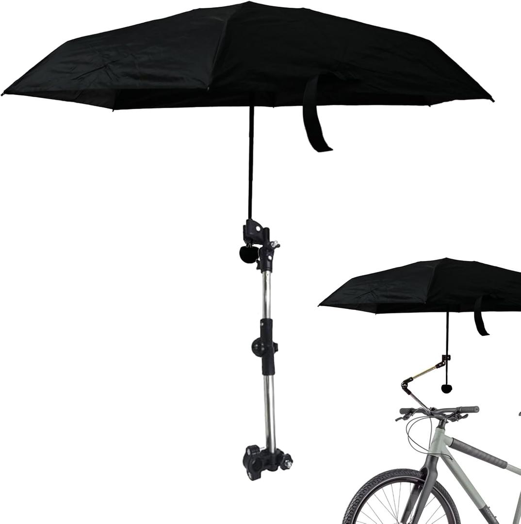 Universal 180 Adjustable Chair Umbrella with Clamp, Umbrella Holder for Stroller, Hole Diameter 0.8-1.3cm Umbrella Clamp Bike Umbrella Stretch Mount Stand Holder for Beach Chair