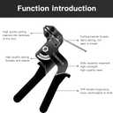Stainless Steel Cable Tie Gun with 100 Pcs 11.8 inch Metal Zip Ties Tool, Heavy Duty Self-locking Cable Tie Gun Kit for Fastening and Cutting Fence Exhaust Pipe Outdoor