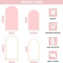 2 Pack Metal Arch Backdrop Stand and Cover Set (6FT / 7.2FT), Backdrop Arch Stand with Pink Arch Backdrop Cover