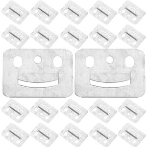 GLEAVI 100Pcs Galvanized Wall Panel Clips Buckles for Wainscoting Panel Mounting Brackets Fasteners Ideal for Bamboo Wood Fiber Wall Panels Installation