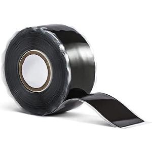 1 Inch x 10 FT Black Self-Fusing Silicone, Thickness 0.5mm Hose Repair Tape, Heavy Duty and Leak Proof Rubber Hose Tape, Pipe for Water - Black