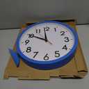 AKCISOT Wall Clock 10 Inch Silent Non-Ticking Modern Clocks Battery Operated - Analog Classic for Office, Home, Bathroom, Kitchen, Bedroom, School, Living Room(Blue)