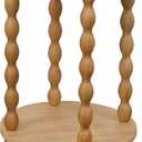 Wood Round Side Table, Small Bread End Table with Storage Shelf for Small Spaces, Nightstand for Living Room, Bedroom, Corners, and Office (Natural, Inches, 21.25, Inches, 13, Inches, 13)