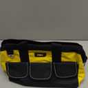 Heavy Duty Tool Bag for men, 16 Inch Tool Box Organizer, Large Portable Canvas Tool Storage with 19 Pockets for Truck & Car, Birthday Valentines Day Gifts for Men Dad Electrician Mechanic (Black, Yellow)