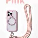 TORRAS Phone Lanyard Crossbody with 2 Phone Tabs, Adjustable Anti Theft Phone Strap for All Phones, Premium Metal Buckles, Skin-Friendly, Universal Cell Phone Neck lanyard for Women and Men, Pink