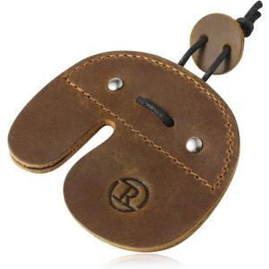 Ringsun Leather Archery Finger Tabs,Handmade Archery Finger Guard for Shooting Practice Gear, Recurve Bow Fingers Tab