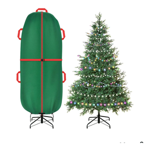 Jumbo Upright Christmas Tree Storage Bag with Zipper & Adjustable Straps  Tear Resistant Cover for 7.5 Foot Assembled Tree