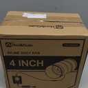 Hon & Guan 4 Inch Inline Duct Fan with Upgrade Controller - 130 CFM Airflow with 6W Ultra-Low Power and Low Noise