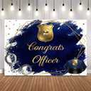 Police Graduation Party Background Retirement Law Enforcement Agency Backdrop Police Officer Graduation Theme Class of 2023 Congrats Decoration Banner (7x5ft)