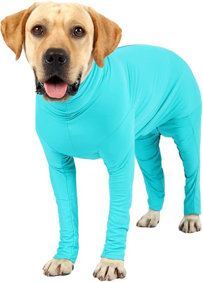 Dog Onesie After Surgery Recovery Suit for Small Miedium Large Female Male Neuter Dogs Pet Surgical Anxiety Body Suits Claming Pajamas (XXXL, Blue)