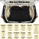 Onirii SUV Air Mattress Bed,Thickened Flocking Flocking Travel Camping Bed with 2 Pillows & Air Pump,Portable Inflatable Car Sleeping Mattress for SUV Trunk and Rear Seat