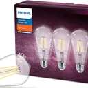 40W ST19 3-Pack Vintage Edison Spiral Soft White (2700K) 400 Lumen (4.4W = 40W) Dimmable Clear Flicker-Free Light Bulbs