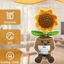 2 x Sunflower Doll Crochet with Card - Positive Appreciation Present for Teachers, Graduation, Mom, Inspirational Gift for Students, Kids,Women,Men, Coworker, Friend,Sister,Christmas, Birthday