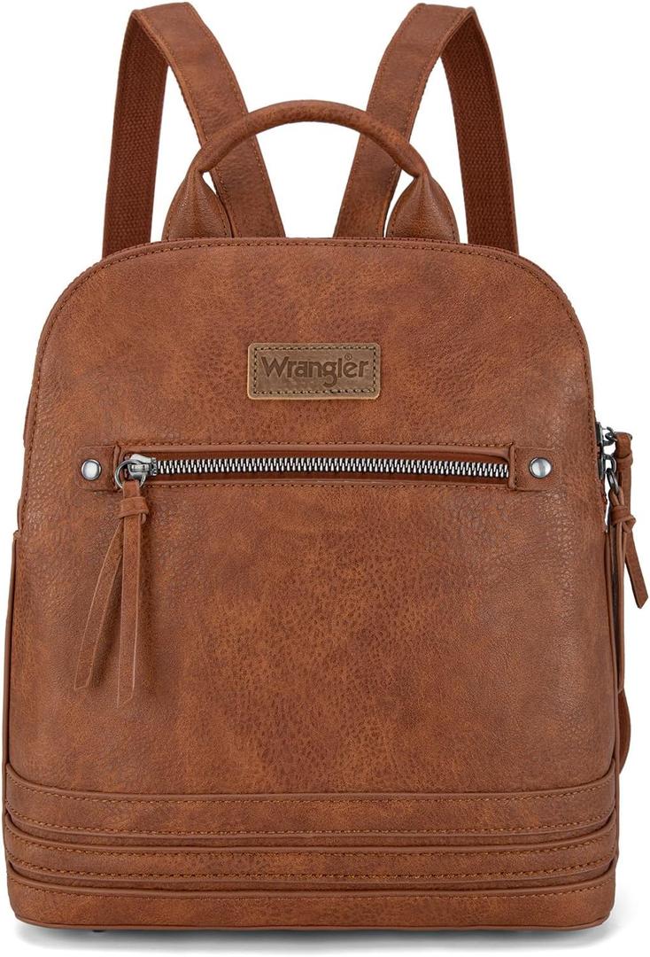 Montana West Wrangler Backpack Purse for Women Medium Ladies Bookbag Travel Daypacks Bags WG186-9116BR (Brown)