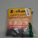 High Waisted Lightweight Fleece Lined Tights,Seamless Control Compression Fake Translucent Dark Skin Shaping Insulated Tights, Large