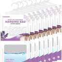 CANAGER Hanging Moisture Absorber, Lavender Vanilla Moistureproof Hanging Bag, Dehumidifier Bag (8 packs) Hanging Closet Dehumidifier Bags, Moisture Absorb 12.5 oz. (Dark Purple)