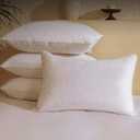 BHZ King Size Pillows Set of 4 Feather Down Hotel My King Pillows Bed Goose Pillow Luxury 4 Pack Pillow for Sleeping Side Sleepers Soft Support Gifts (White)