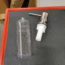 Soap Dispenser for Kitchen Sink Brushed Nickel, Built-in and Refill-from-Top Design with Liquid Hand & Dish Soap Bottle