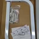 2-Be-Best Universal Projector Screen Mount L-Bracket 11 in Longer Wall Hanging Mount Adjustable Extension with Hook Manual Projector Screen Hanger Max Loading 84 lbs / 38kg White for Office Home