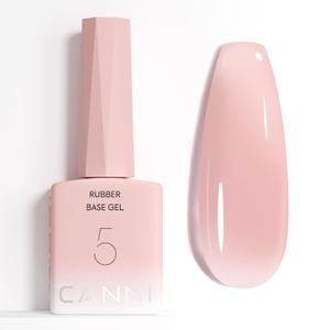 CANNI Rubber Base Gel  9ml Nude Base Coat Gel, Natural Cover Strengthening for Weak Nails, Soak Off UV LED for DIY Salon Manicure