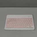 Ultra-Slim Rechargeable Bluetooth Keyboard Portable Wireless Keyboard for iPad A16 11th 10th Generation, iPad Pro iPad Air iPad mini iPhone, Android Samsung Galaxy Tablet Smartphone Cell Phone (Pink)
