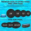 18FT Pool Liner Pad, 18 Foot Round Pool Pads for Above Ground Pool, Pre-Cut Heavy Duty Outdoor Black Swimming Pool Liners for Padding, Thick Pool Mats to Prevent Punctures