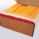 S & E TEACHER'S EDITION Woodcased #2 Pencils, Pre-sharpened, 2 HB Lead Bulk Box Pencil, No. 2, Yellow Pencils with Erasers, Back to school, 200 Count