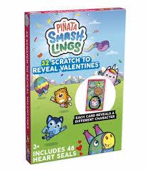 PINATA SMASH LINGS 32 SCRATCH TO REVEAL VALENTINES, 4 Pk