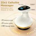 Cellulite Remover, Firmer, More Toned Skin, Helps Reduce Stretch Marks & Cellulite, 9 Gears Rechargeable Cellulite Massage Tool, Electric Gua Sha Device for Belly, Arms, and Legs, Mother's Gift, White