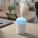 Portable Mini Humidifier, Colorful Volcanic Texture, 300mL Cool Mist Humidifier, USB Powered, Auto Shut-Off. Perfect for Bedroom, Office & Car.