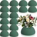 Hsei 16 Pcs Half Ball Floral Foam Dry Floral Flower Foam Round Foam Block Green Foam Balls for Artificial Flowers Plant DIY Floral Foam for Arrangement Wedding Decorations (4.72 x 2.36 Inch)