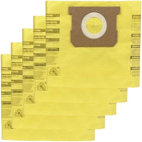 3 Pack 91964 Type D Vacuum Filter Bags Compatible with Shop-Vac 4 Gallon Vacuum, Replacement 9196400 9196433 High Efficiency Dust Collection Bag