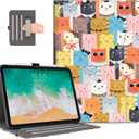 Lokigo Case for iPad 10th Generation 10.9 Inch 2022, iPad 11th Generation Case 11 Inch 2025(A16), with Pencil Holder, Heavy Duty Shockproof Hybrid Protective Cover, Funny Cat