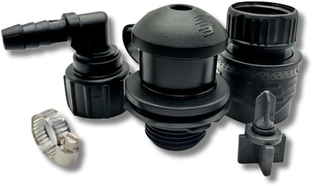 Outboard Quick Connect Flush Kit for Mercury, Suzuki, Yamaha & Honda Boat Engines - Marine Flush Adapter with Cowling Gasket Seal & Quick Connect - UV Stable & Durable Glass Filled Nylon Material