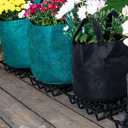 Plant Riser – Modular Pot Spacer for Grow Bags, Planters & Containers – UV-Resistant Drainage Tray for Airflow, Root Health & Cleaner Surfaces (Standard Black, 5 Pack)