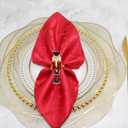 6Pcs Nutcracker Napkin Rings Metal Christmas Napkin Buckle Decoration for Holiday Dining Table Party Wedding Tabletop Decor