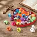 Wettarn 50 Pcs Jesus Loves You Easter Gifts Bulk Christian Bouncy Balls Rubber Jesus Loves You Bouncing Balls for Religious Easter Party Favor Basket Suffer (Tradition)