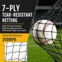 20x10FT Barricade Backstop Net, Baseball Basketball Backstop Net with Steel Frame, Ball Stop Net for Baseball, Lacrosse, Soccer, Basketball, Backstop Net for Backyard